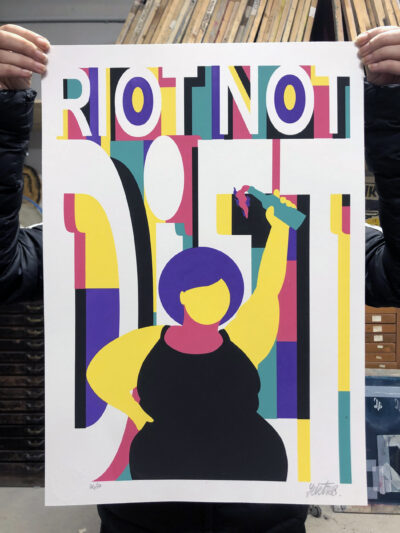 poster carta collaborazione riot not diet riot yeletres
